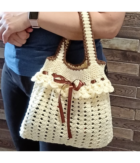 Wedding Bag - horgolt elegáns kistatyó 'M'